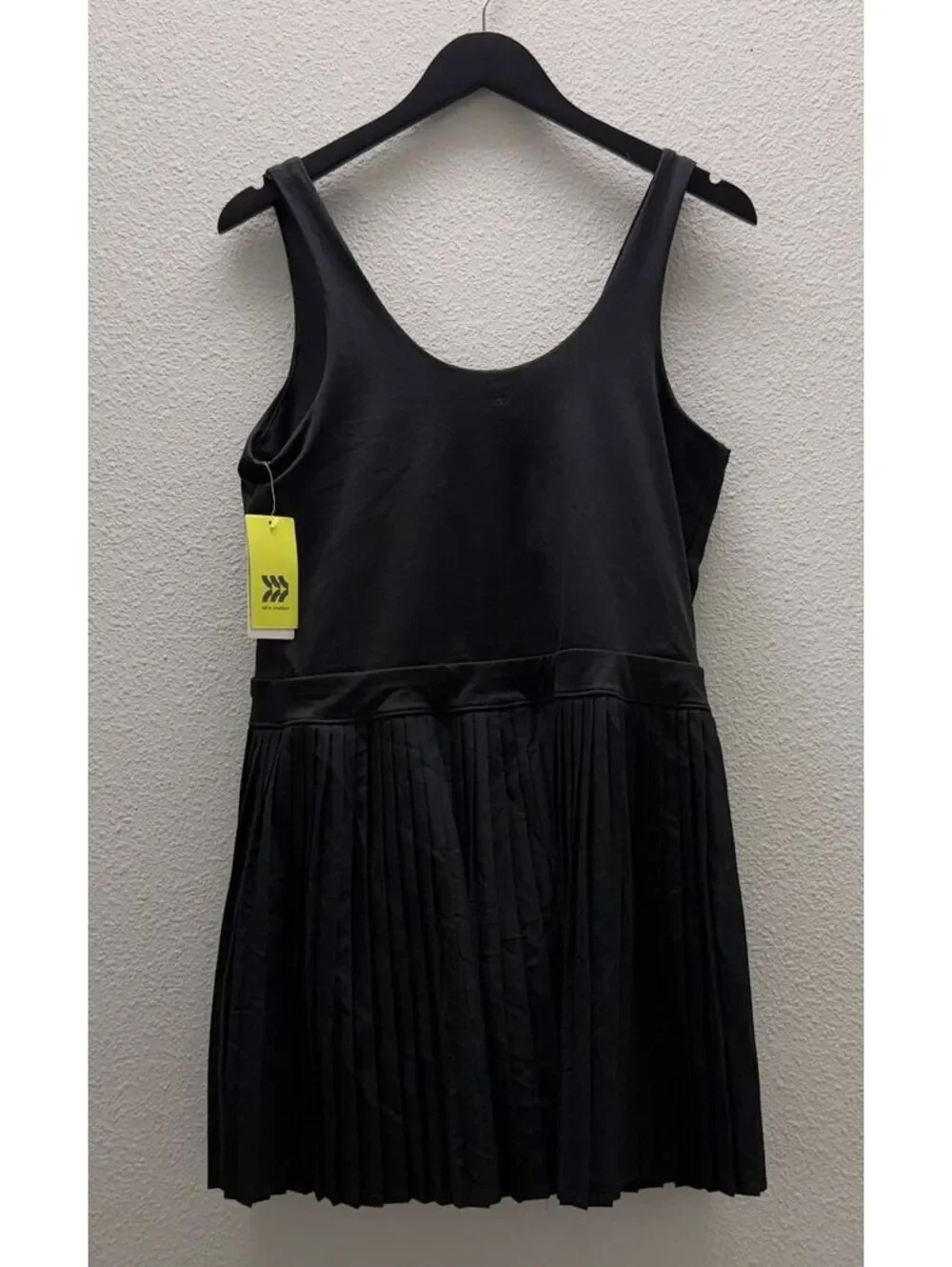 All in Motion Black Pleated UPF 50+ Active Dress Women Size XL